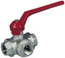 K-MU-360-MSv - 3-2 Wege L-Muffen-Kugelhahn III Hebel